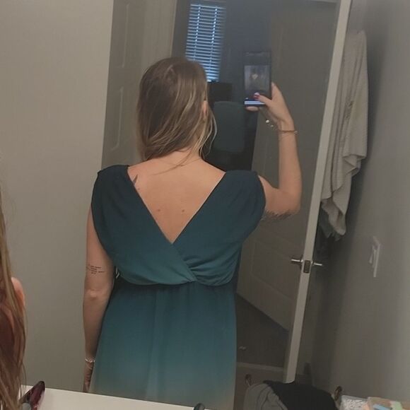 Sheer Maxi Dress with Lining - Picture 4 of 4